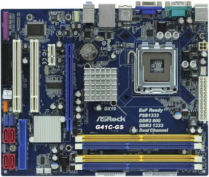 Actual product image AsRock G41c-Gs (LGA 775, Intel G41, mATX)
