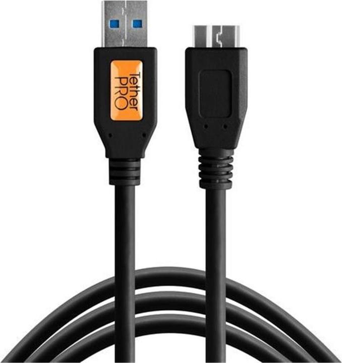 Actual product image Tether Tools Cable TetherPro USB 3.0 to Micro-B, 0.3 m Black (0.30 m, USB 3.2 Gen 1)