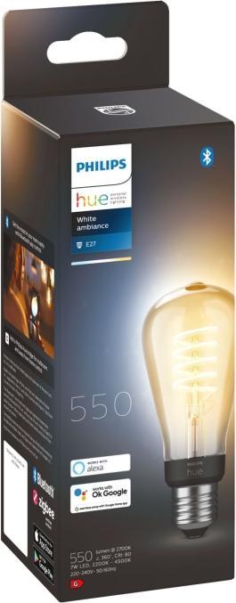 Produktbild Philips Hue Philips E27 Edison (E27, 7 W, 550 lm, 1 x, G)