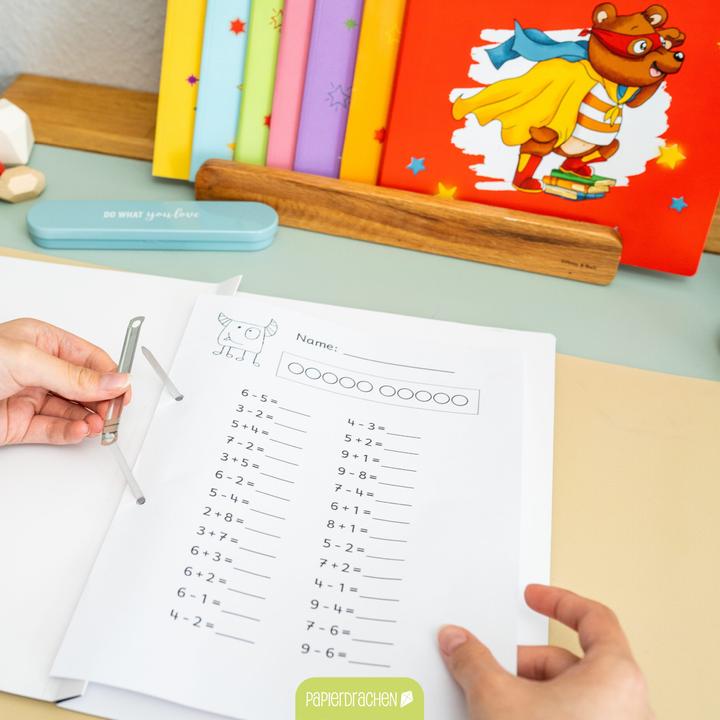 Produktbild Papierdrachen 8 Schnellhefter aus Karton – DIN A4 – Superhelden Tiere (A4, 8 x)