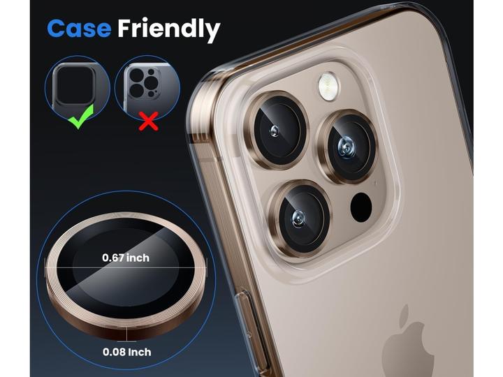 Image du produit Screenguard Camera Lens Protector Verre de protection Apple iPhone 16 Pro (1 pièce(s), Apple iPhone 16 Pro)