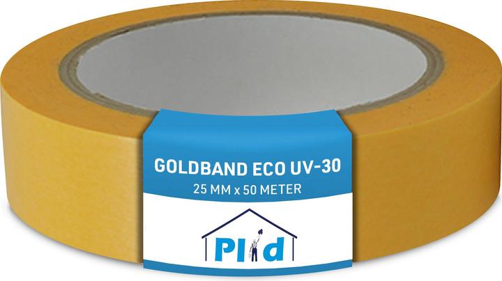 Actual product image Plid Goldband Malerkrepp water-repellent painter's tape wet-strength, 10 rolls (25 mm)
