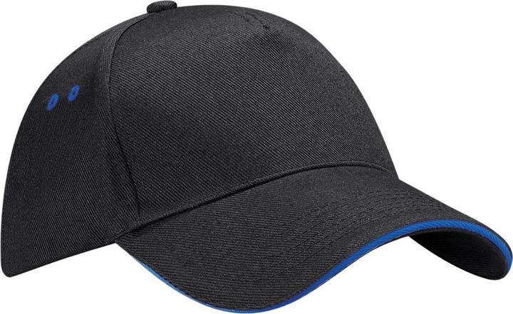 Vivid royal blue, Black