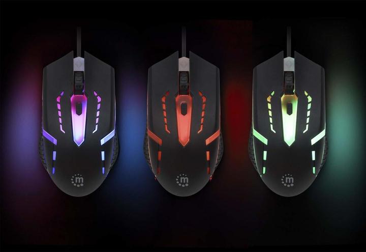 Produktbild Manhattan RGB LED Optische USB-Gaming-Maus (Kabelgebunden)