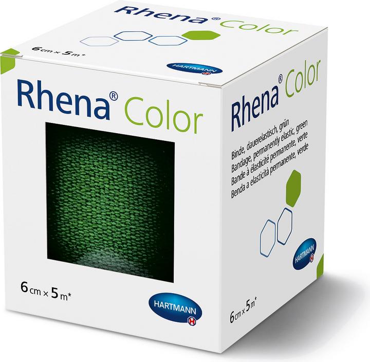 Actual product image Rhena Color Elastische Binden 6cmx5m grün