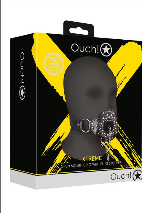 Actual product image Ouch! Open Mouth Gag with Plug Stopper