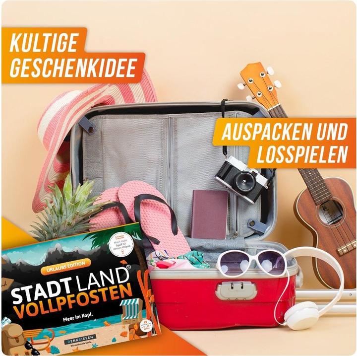 Actual product image Denkriesen STADT LAND VOLLPFOSTEN® A4 - URLAUBS EDITION "Meer im Kopf" (Sea in your head) (German)