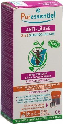 Actual product image Puressentiel Anti-Lice Shampoo Mask 2-in-1 +Comb (150 ml, Lice shampoo)