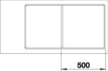 Actual product image Blanco Axia III 5 S-F (50 cm, 90.50 cm)