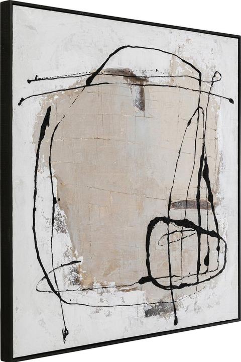 Image du produit Kare Design Tableau encadré Dust Gris 100x100cm (100 x 100 cm)