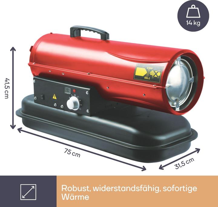 Produktbild Perel HEIssLUFTGENERATOR - DIESEL - 20 kW (2000 W)