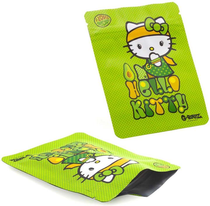 Actual product image G-Rollz Hello Kitty Avocado Smellproof Bags Hello Kitty 100 x 125mm 8pcs