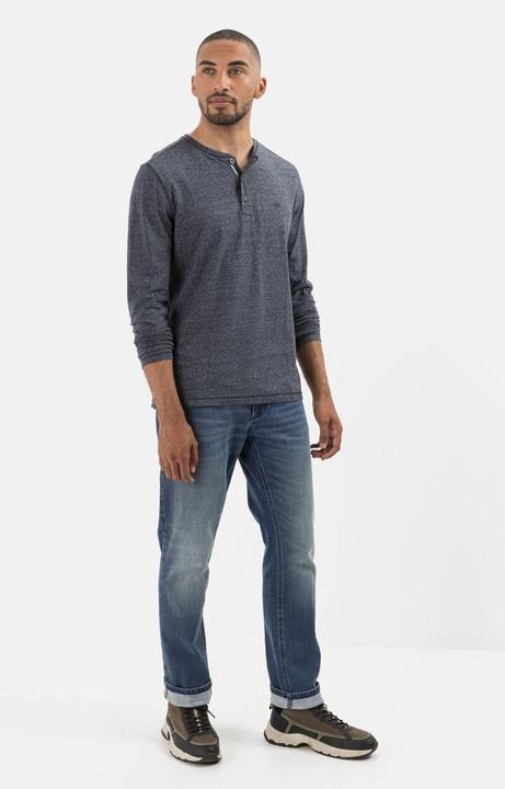 Produktbild Camel Active Langarm Henleyshirt aus nachhaltigen Baumwollmix (S)