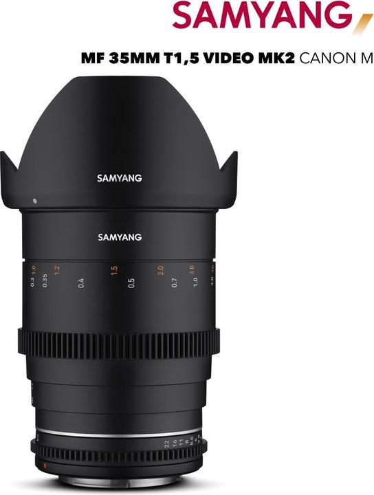 Produktbild Samyang VDSLR 35 mm T1.5 MK2 Canon M (Canon EF-M, Vollformat, Micro Four Thirds, APS-C / DX)