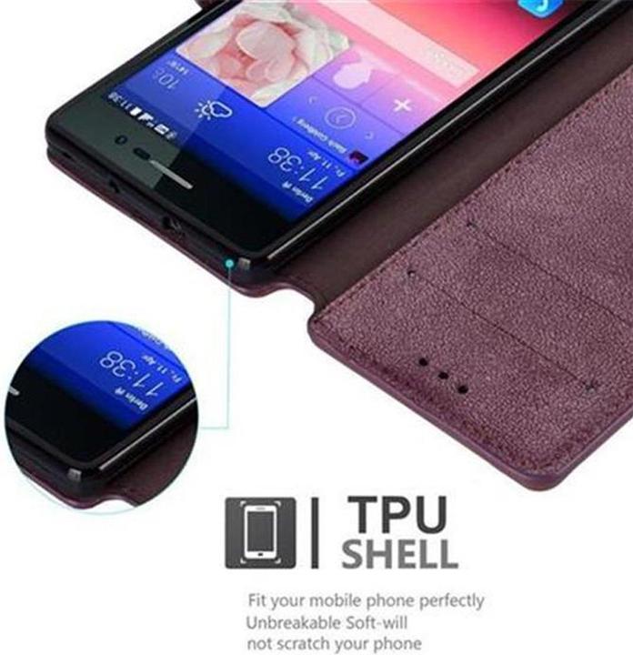 Actual product image Cadorabo Book Retro Matt Wallet Cover (Huawei Ascend P7)