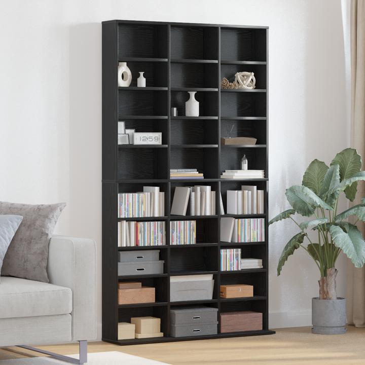 Immagine prodotto VidaXL Scaffale per CD in rovere nero 101x23x177,5 cm Materiale in legno