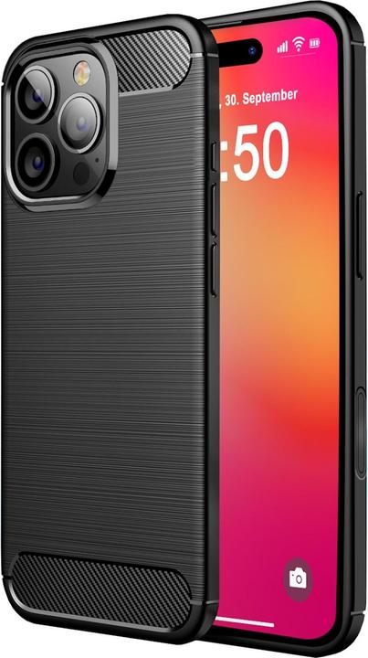 Produktbild Nalia Carbon-Look Silikon Hülle (Apple iPhone 16 Pro)