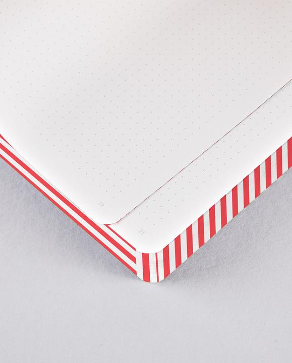 Actual product image Nuuna Notebook Graphic L On-Off 22 x 16.5 cm, Dot, Red/White (22 x 16.5 cm, Dotted, Soft cover)