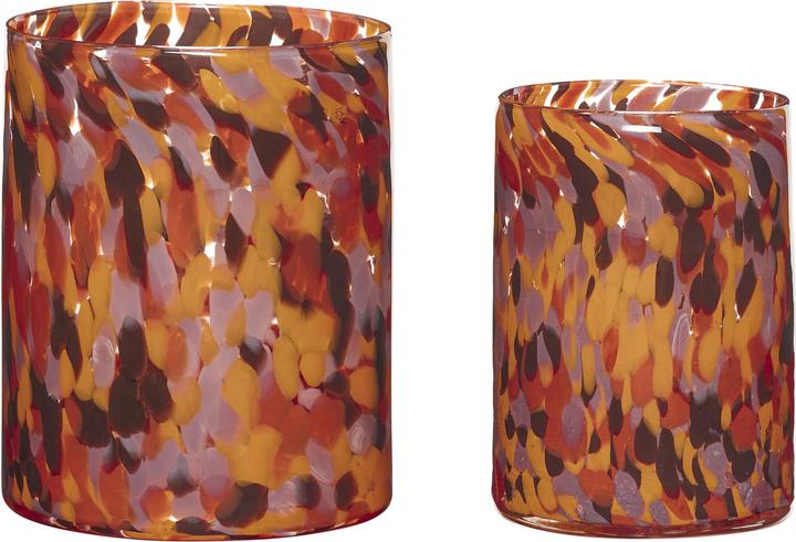 Actual product image Hübsch Luce Candleholders Orange (set of 2)