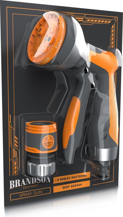 Actual product image Brandson Multifunctional shower, garden hand shower with 7 spray profiles, spray gun compatible with Gardena