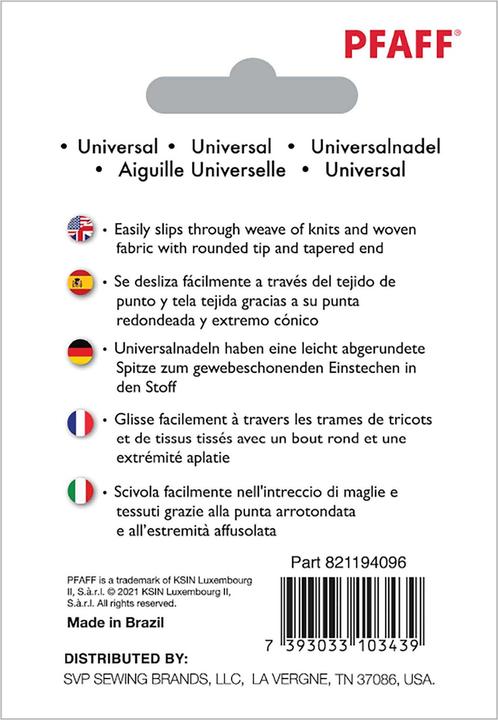 Produktbild Pfaff PF UNIVERSAL NADEL 80/10 5PK