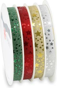 Produktbild Magni Ringelband Glitter Star traditional 10mmx16m (Geschenktüte, 21 x)