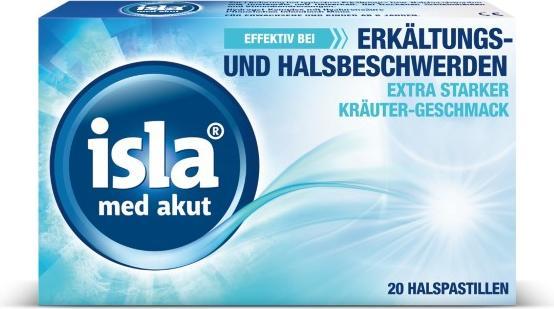 Isla med akut Halspastillen extra starker Kräuter-Geschmack, 20 St. Pastillen (20 Stück)