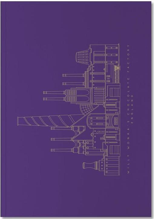 Actual product image Juniqe Willy Wonka's Chocolate Factory Blueprint (A4, Dotted, Hardcover)