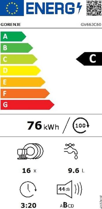 Energy Label Gorenje Gore GeschSp. GV663C60 C ed 739654