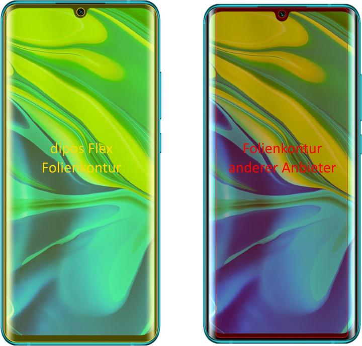 Actual product image Dipos Screen Protector Full-Cover 3D (2 Piece, Mi Note 10 Pro)