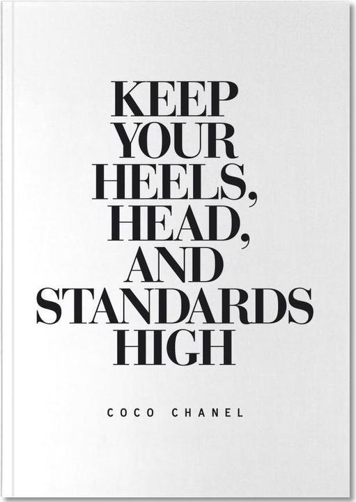 Produktbild Juniqe Keep your Heels - Coco Chanel Zitat (A5, Blanko, Harter Einband)