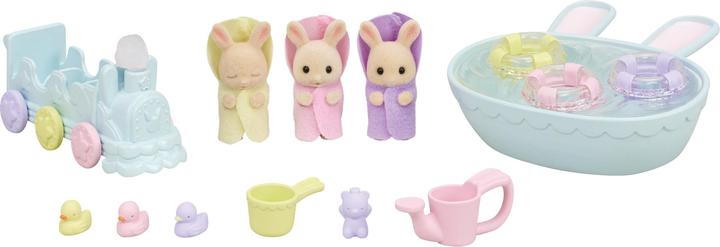 Actual product image Epoch Les triplés Lapin Crème et accessoires de bain