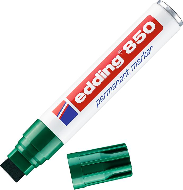 Produktbild Edding 850 Permanent Marker, Keilspitze, versch. Farben (Grün, 16 mm, 5 x)
