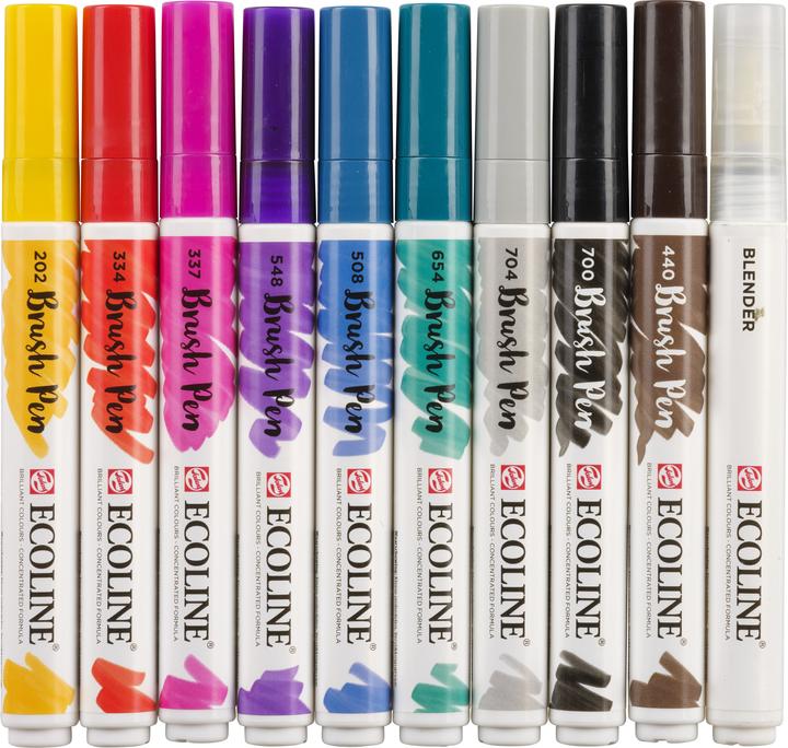 Produktbild Talens Ecoline Brush Pen Set (Mehrfarbig, Rot, 10 x)