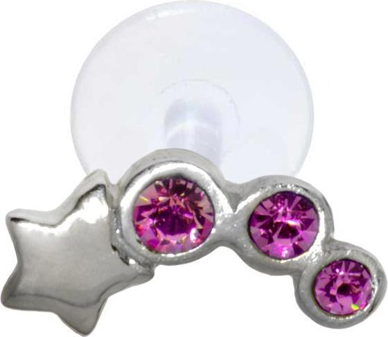 Bijouteria Ohrpiercing (Bioplast, Kristall, Silber 925)