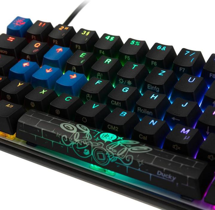 Immagine prodotto Ducky Tastiera meccanica Mecha Mini, PBT, MX Red, RGB, layout DE (DE, Cablato)