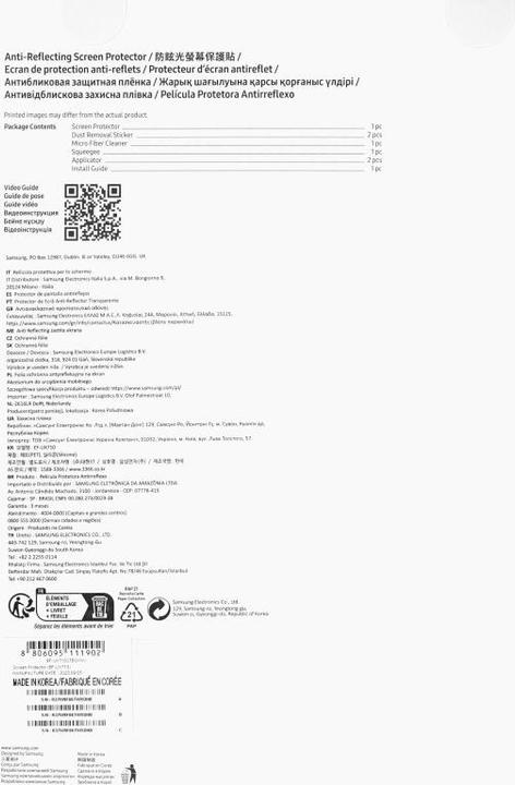 Image du produit Samsung Anti Reflecting Screen Protector (1 pièce(s), Galaxy Tab S9, Galaxy Tab S9 FE, Samsung Galaxy Tab S10 FE)