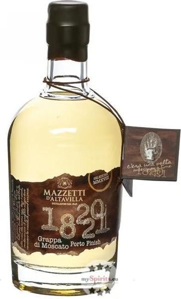 Produktbild Mazzetti d'Altavilla 1820 - 1821 Grappa Moscato Port Cask 0,5 Liter 43 % Vol. (6 x 50 cl)