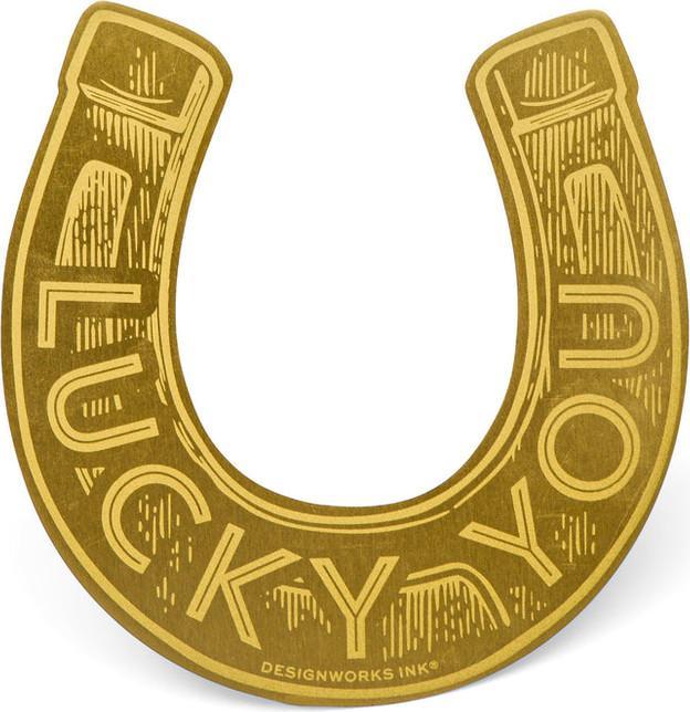 Designworks Vintage Sass Brass Bookmark - Lucky You