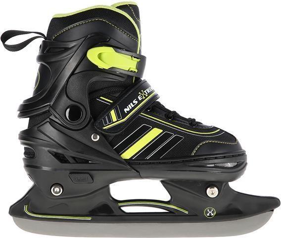Produktbild Nils EXTREME NH18191 2IN1 INLINE SKATES BLACK/LIME SIZE. M (34-38) WITH INTERCHANGEABLE HOCKEY SKATE (34, 35, 36, 37, 38)