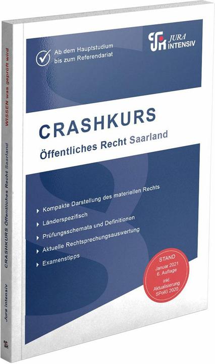 Actual product image Kues:CRASHKURS Öffentliches Recht - Saa (German, Kues Dirk, 2024)