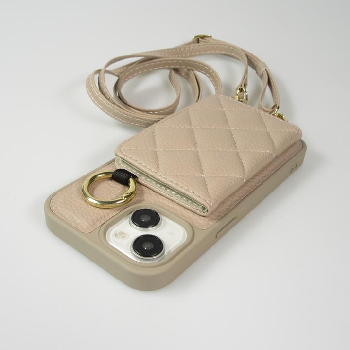 Image du produit PhoneLook Coque Cuir matelassé avec miroir et compartiment carte inclus grande lanière amovible (Apple iPhone 15)