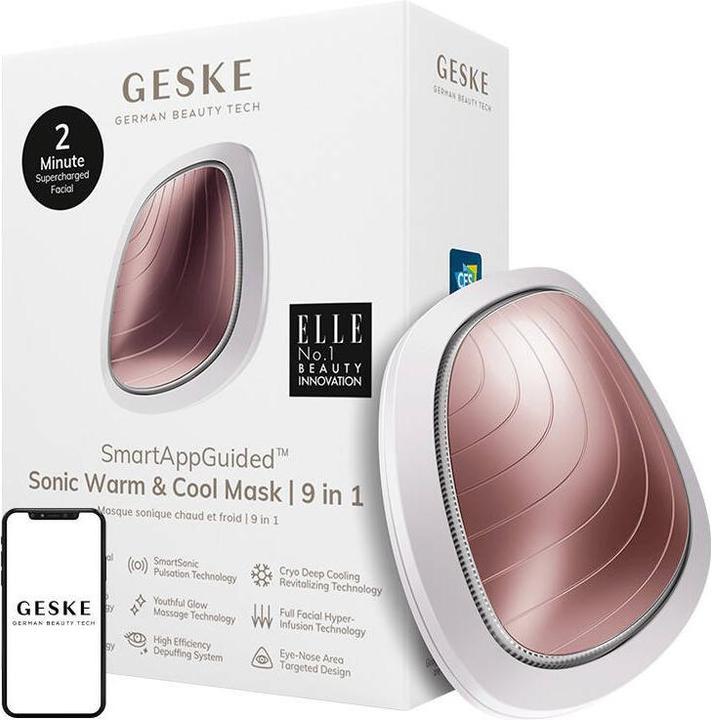 Actual product image Konjac Sponge Soniczny masażer do twarzy Cool & Warm 9w1 Geske z Aplikacją (starlight)