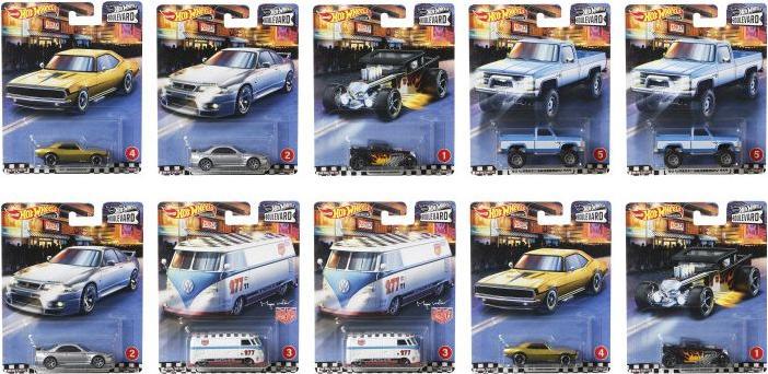 Hot Wheels Mattel Premium Car Boulevard Assorti, 1 pièce
