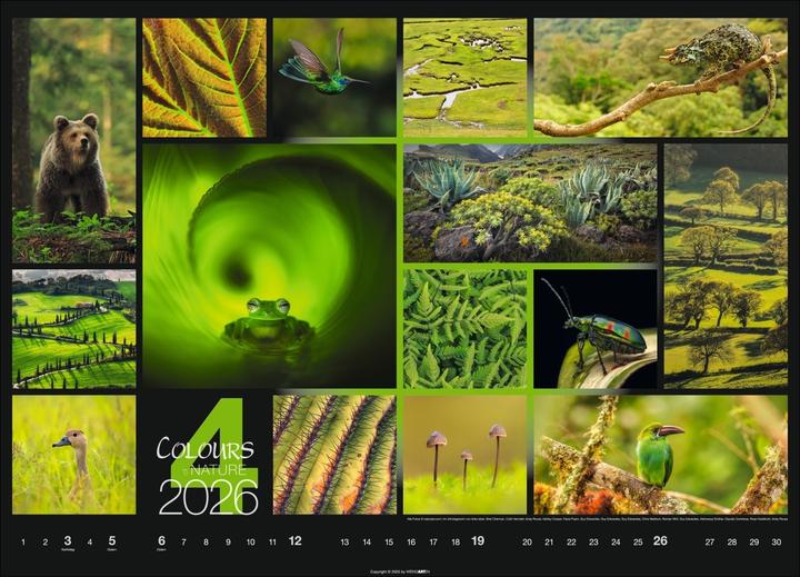 Produktbild Colours of Nature Kalender 2026 (68 x 49 cm, Harter Einband, Deutsch)