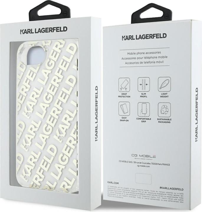 Immagine prodotto Karl Lagerfeld Case IML Repeat Logo for iPhone 16e gold (Apple iPhone 16e)