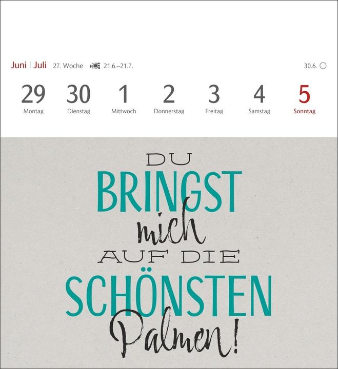Produktbild Harenberg Typo-Sprüche-Kalender Postkartenkalender 2026 - Mit 53 Postkarten (Deutsch)