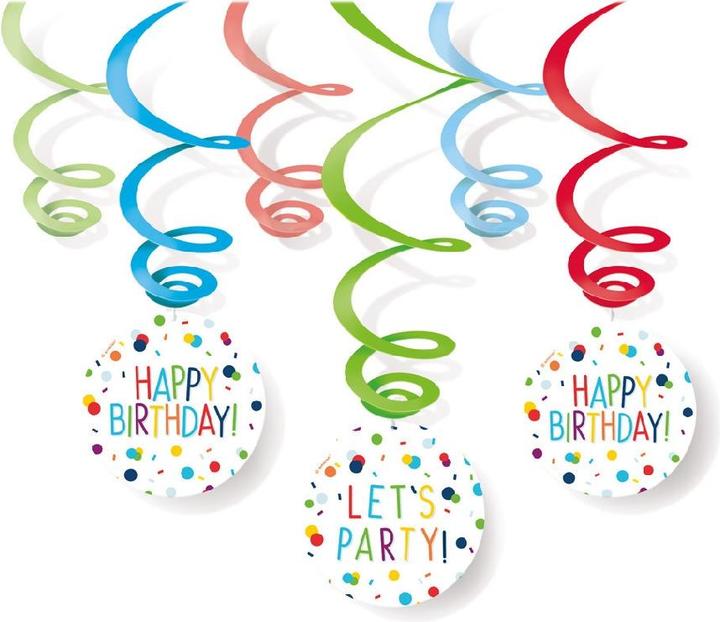 Immagine prodotto Riethmüller 6 Spirali Decorazione Coriandoli Compleanno Foil / Carta 8