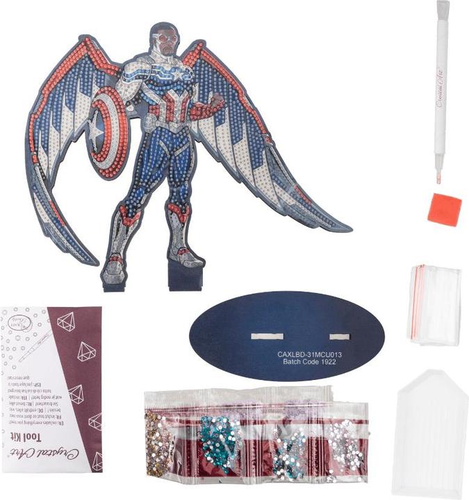 Actual product image Craft Buddy Falcon, Crystal Art XL Buddy, ca. 16x25cm