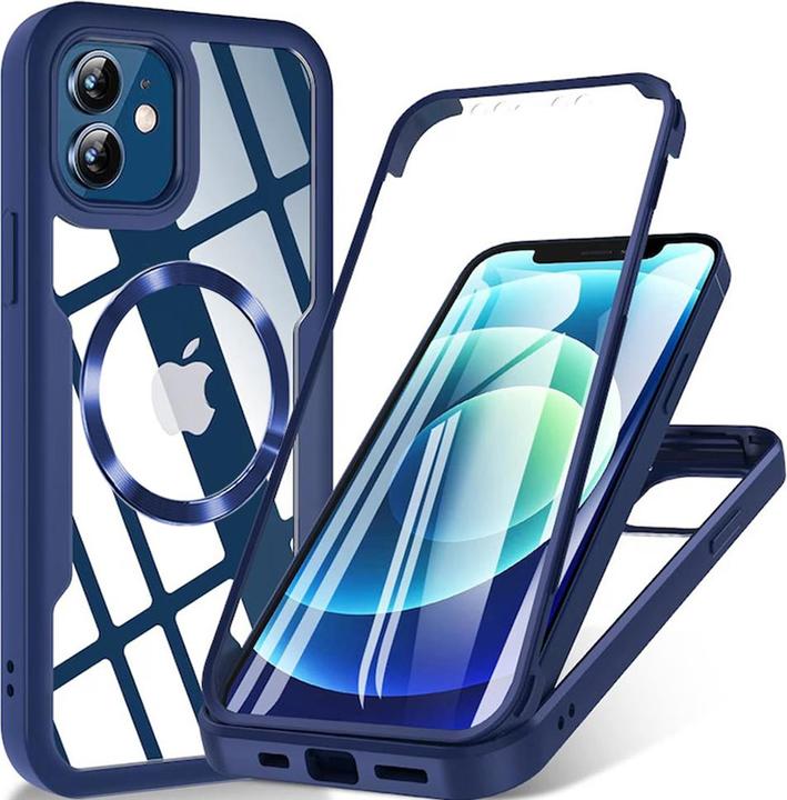 Produktbild Techsuit - ColorVerse 360 MagSafe Series + Screen Protector - iPhone 12 - Blue (Apple iPhone 12)
